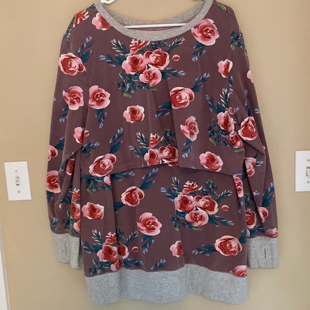 Latched Mama Long Sleeve Nursing/Maternity Shirt